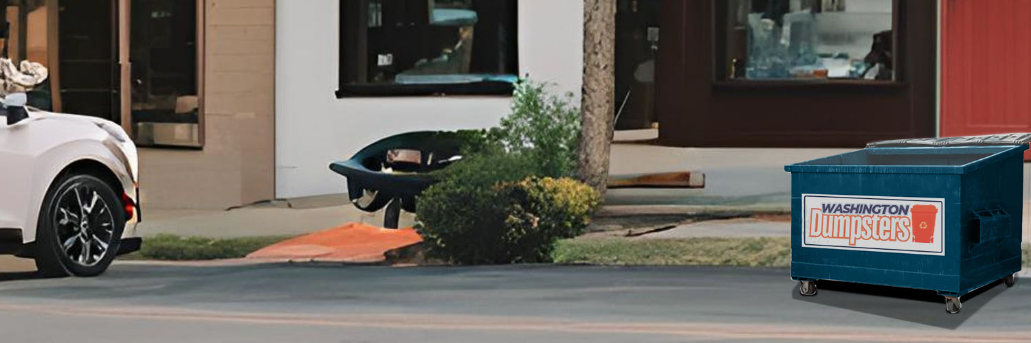 Construction site roll-off dumpsters